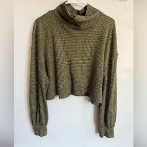 Free People Olive green top